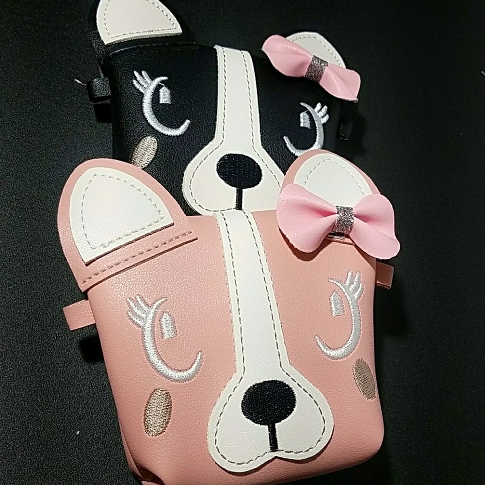 Puppy Embrioded Crossbody Handbag